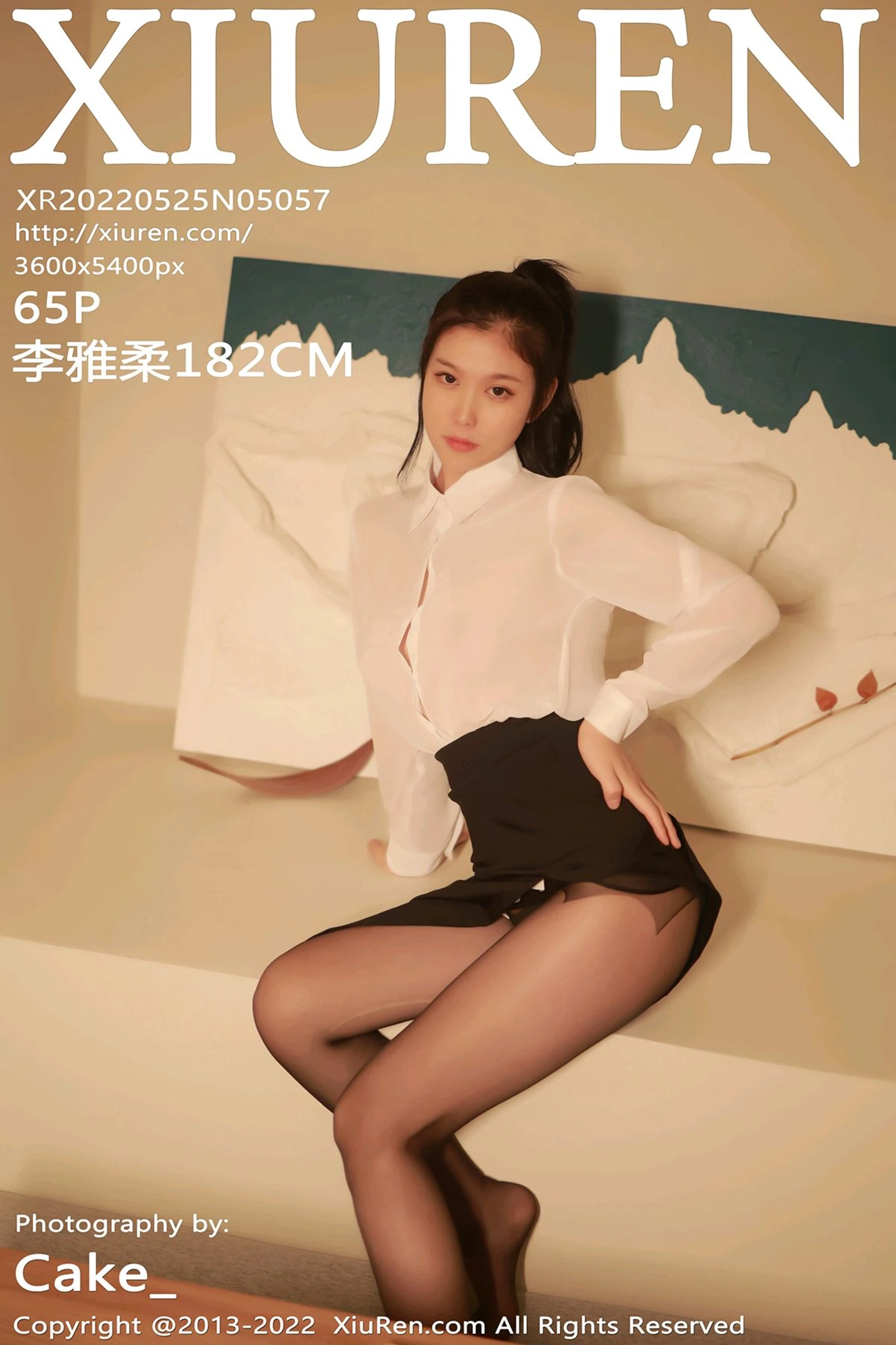[XiuRen秀人网]No.5057_模特李雅柔白色轻透上衣配黑色短裙露开档黑丝秀翘臀诱惑写真65P-秀人网 - XiuRen.Space